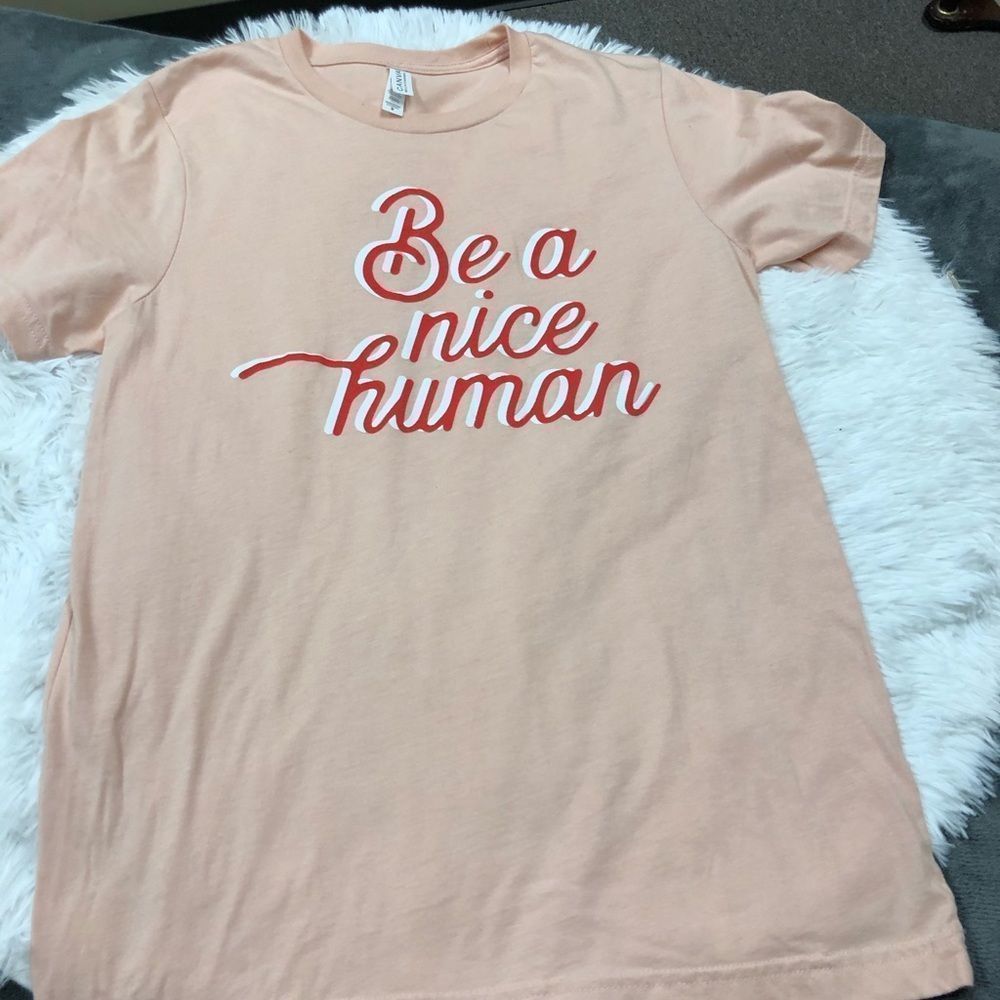 Canvas Bella Canvas Pink Graphic Tee Size Medium